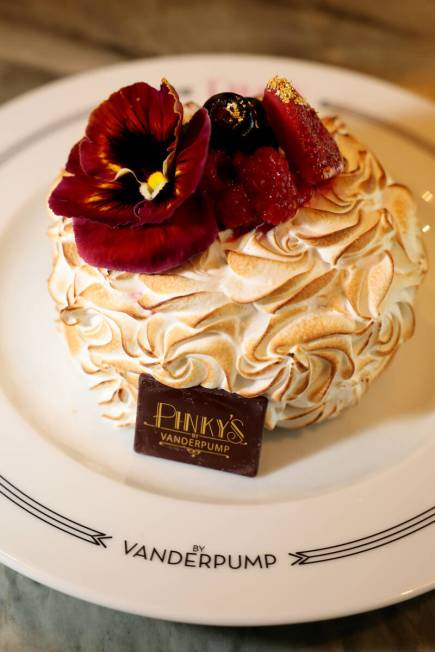 Pinky’s baked Alaska is shown at Pinky’s by Vanderpump, the latest restaurant by reality TV ...