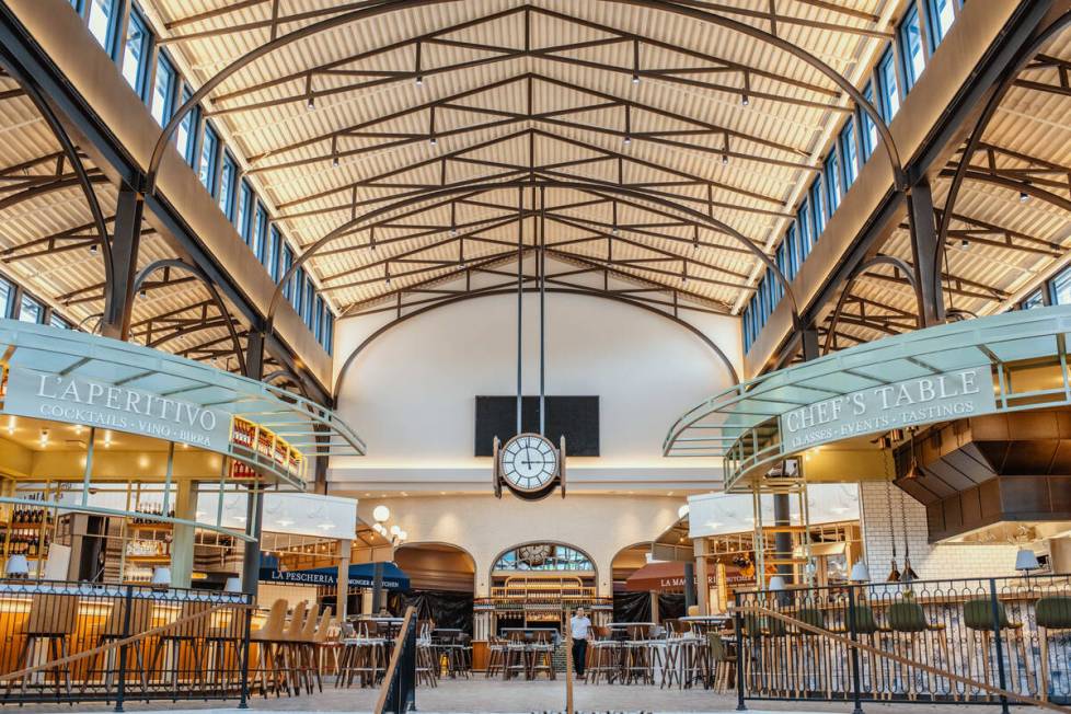 Eataly, the Italian food and drink hall at Park MGM on the Las Vegas Strip, is seen in this und ...