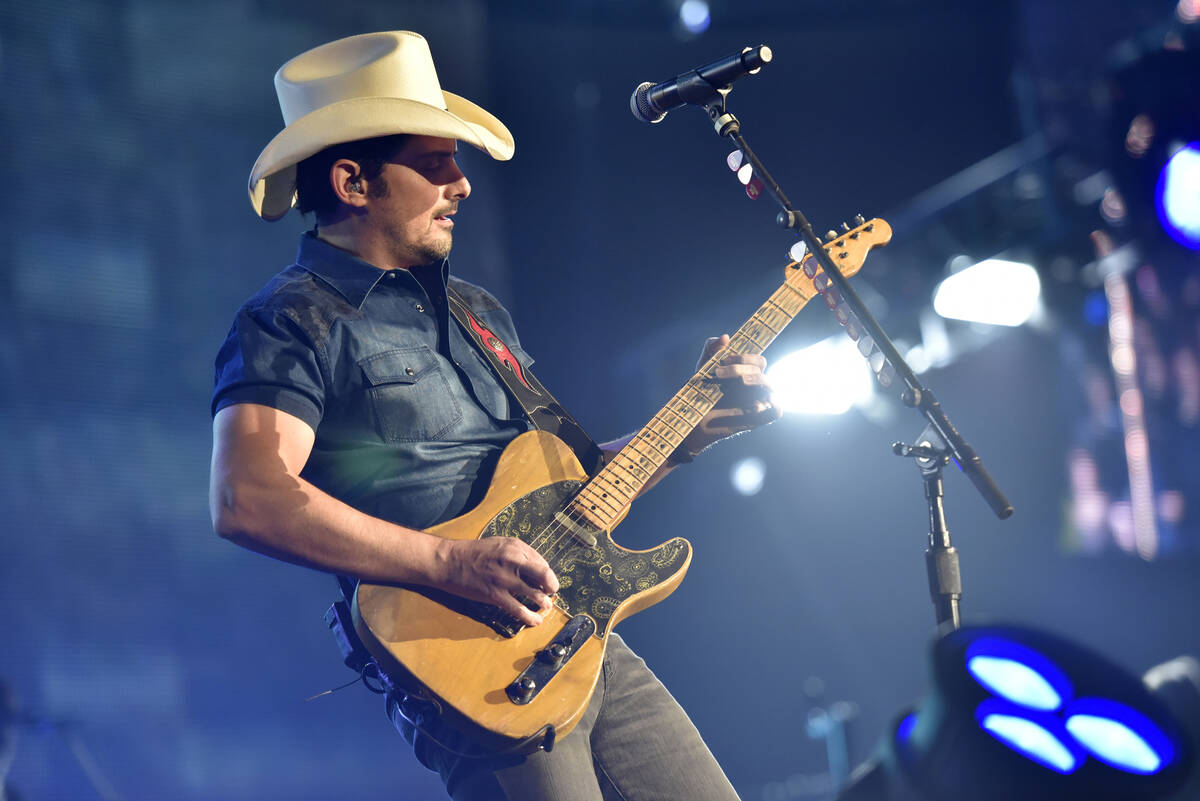 FILE - This Feb. 24, 2018 file photo shows Brad Paisley performing in Rosemont, Ill. (Photo by ...