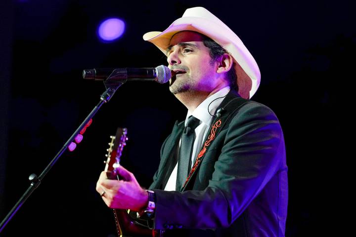 County music performer Brad Paisley sings at the White House, Thursday, May 23, 2024, in Washin ...