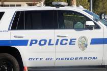 Henderson Police Department vehicle. (Bizuayehu Tesfaye/Las Vegas Review-Journal) @bizutesfaye