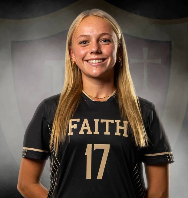 Faith Lutheran's Julia Anfinson is a member of the Nevada Preps All-Southern Nevada girls socce ...