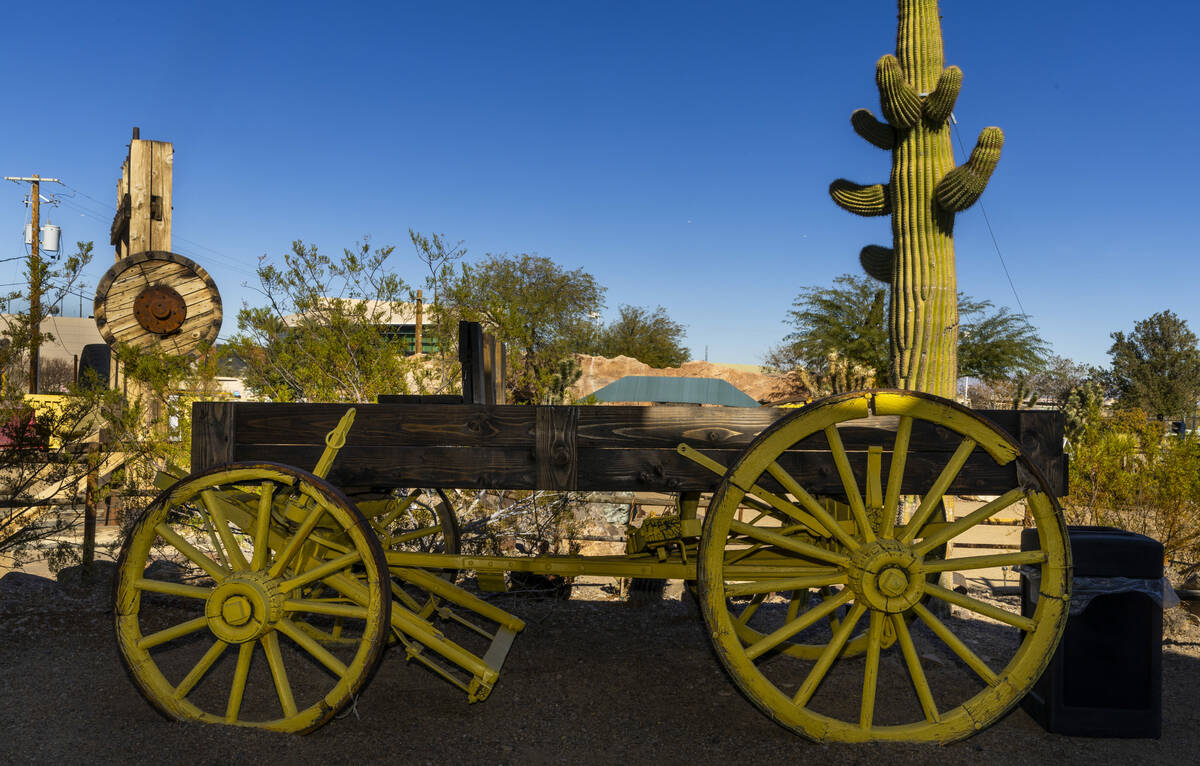 An old wagon on display within The Mine Experience at the McCaw STEAM Academy campus on Saturda ...