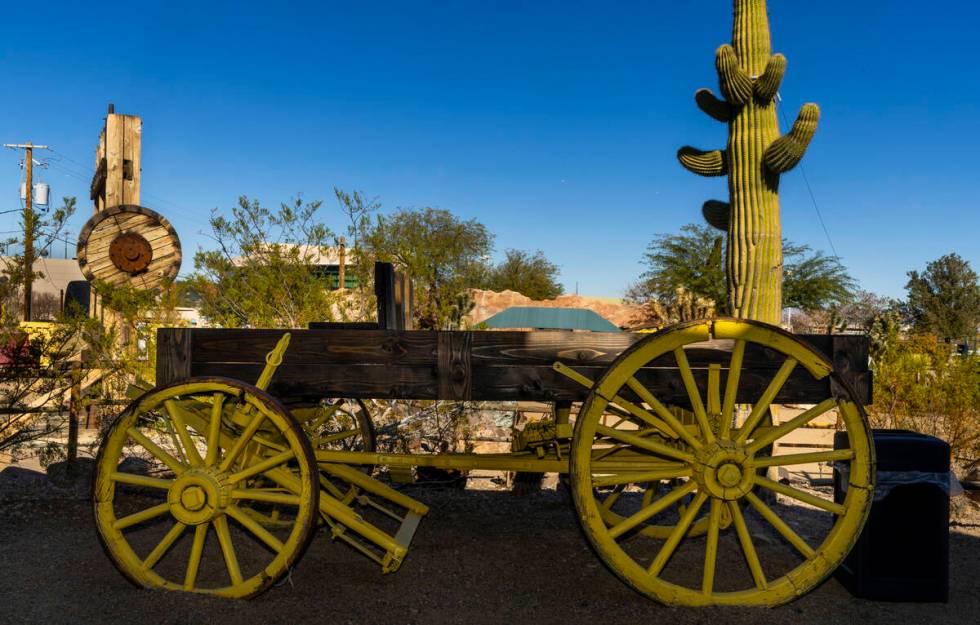 An old wagon on display within The Mine Experience at the McCaw STEAM Academy campus on Saturda ...