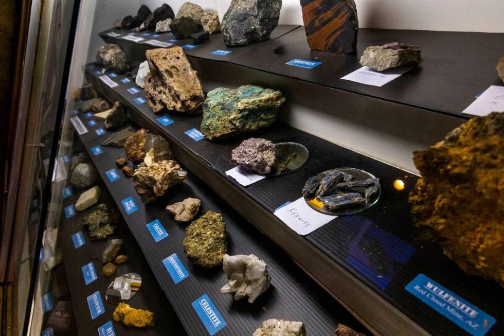 A mineral display within the The Mine Experience on the McCaw STEAM Academy campus on Saturday, ...