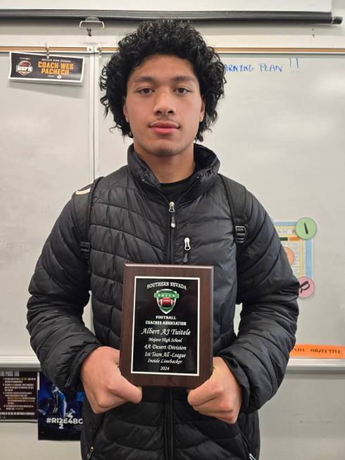 Mojave's AJ Tuitele is a member of the Nevada Preps All-Southern Nevada football team.