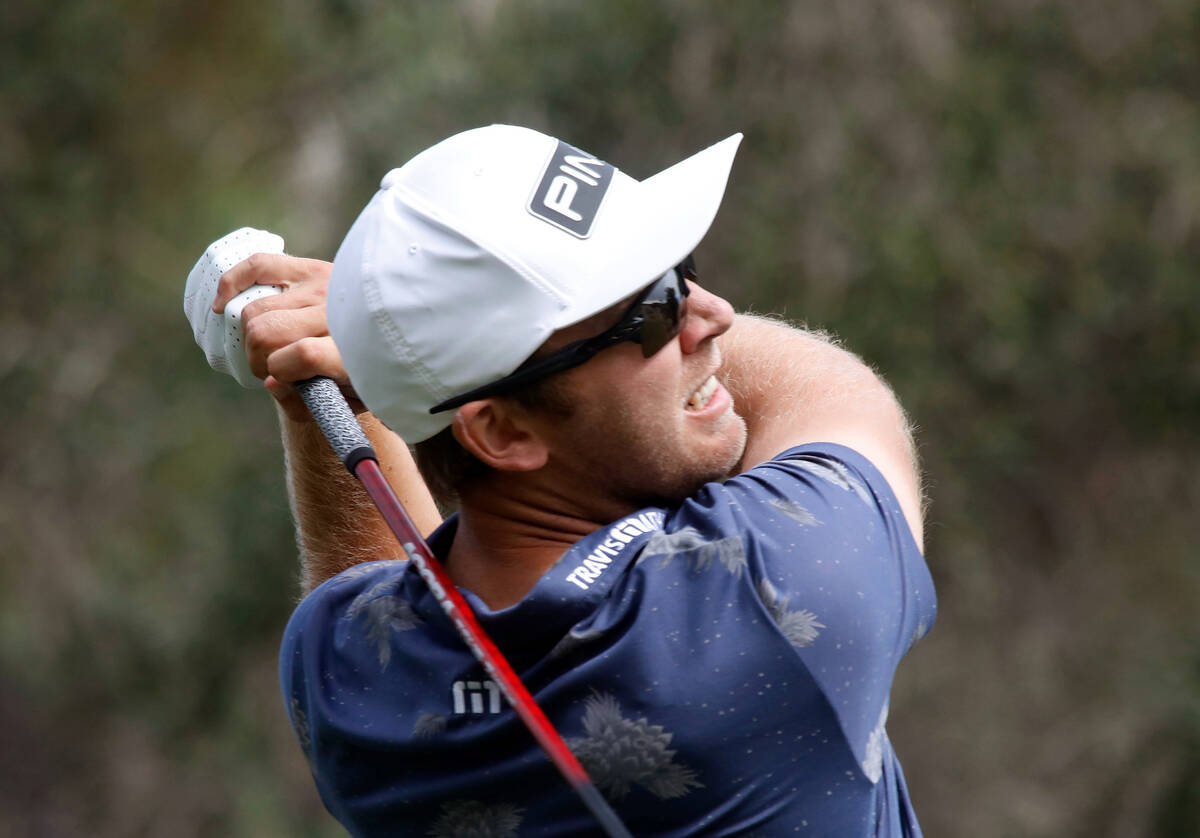 Seamus Power tees off on the 13th hole during the third round of the Shriners Hospitals for Chi ...