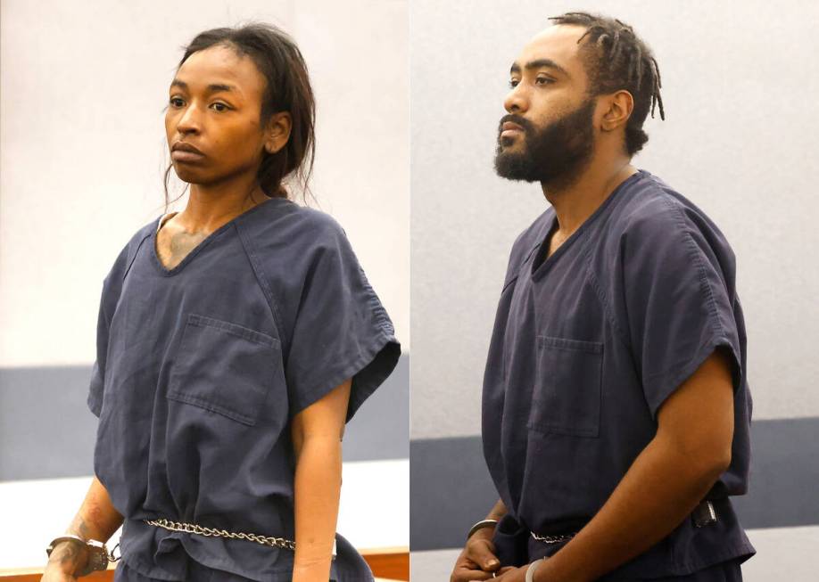 Markeisha Chanpale Foster, left, and Isaac Laushaul Jr., accused of involvement in the death of ...