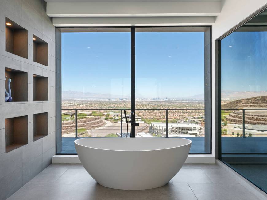 The master bath has a soaking tub. (Theo Ayala/The Agency Las Vegas)