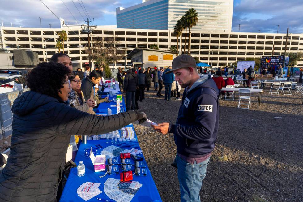 Local organizations pass out supplies and information to attendees during the 31st Homeless Can ...