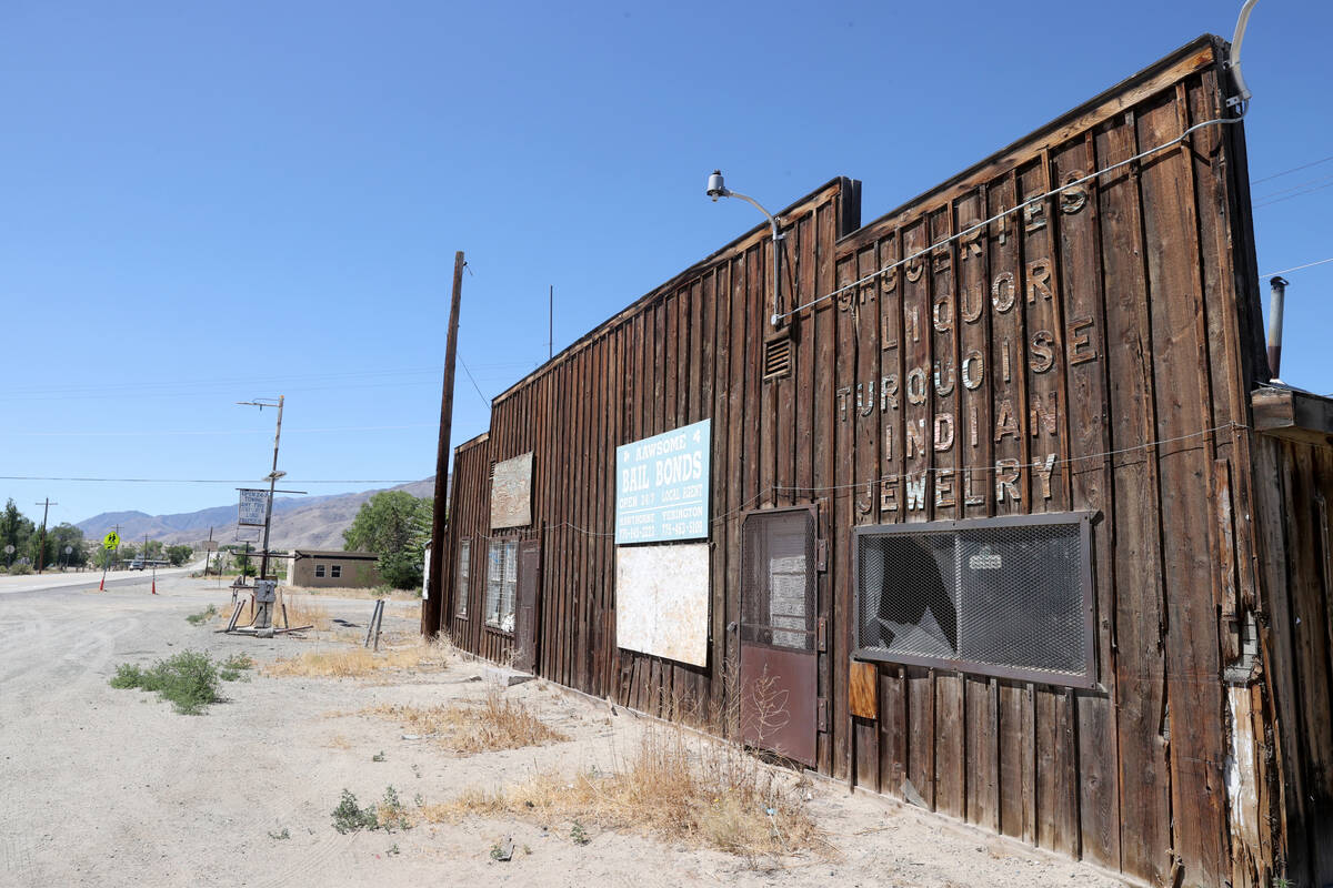 A vacant storefront at Walker River Paiute Tribe's Walker River Indian Reservation in Schurz on ...