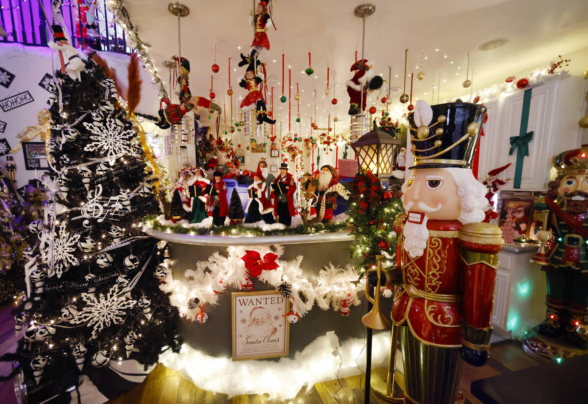 The extravagant Christmas decorating is seen at the home of Henderson residents Joey Cardona an ...