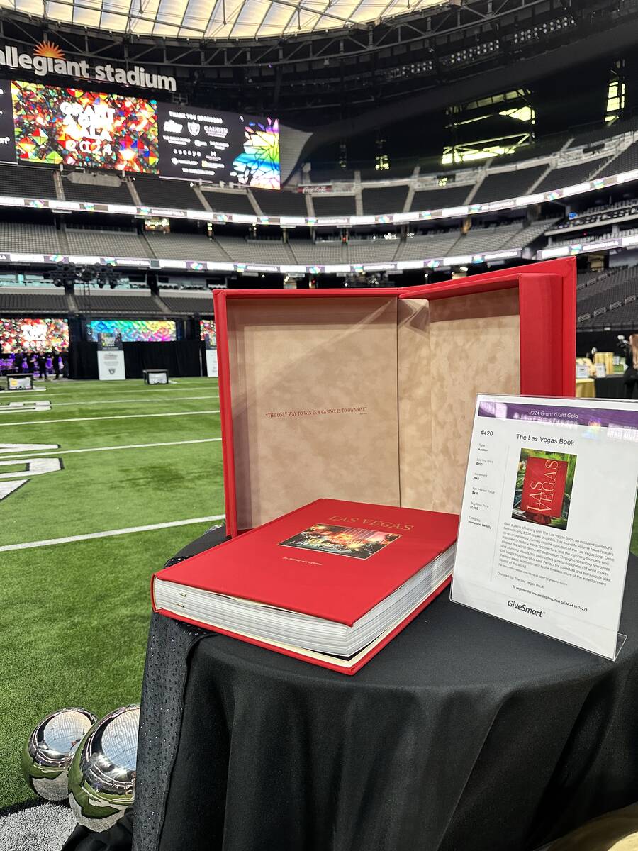 This copy of "The Vegas Book" sold for $1,100 during the silent auction at Grant A Gift Autism ...