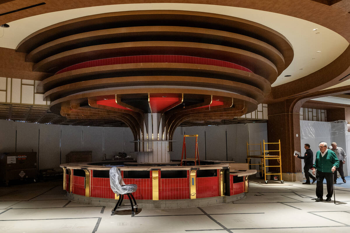 The new Roulette Bar in the ongoing El Cortez expansion on Friday, Dec. 13, 2024, in Las Vegas. ...