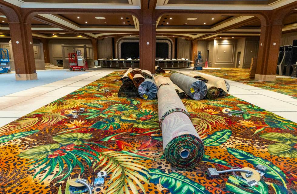 The new carpet being installed in the ongoing El Cortez expansion on Friday, Dec. 13, 2024, in ...