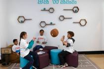 Children play after a ribbon cutting ceremony for Kim Reed Center at Bill and Lillie Heinrich Y ...