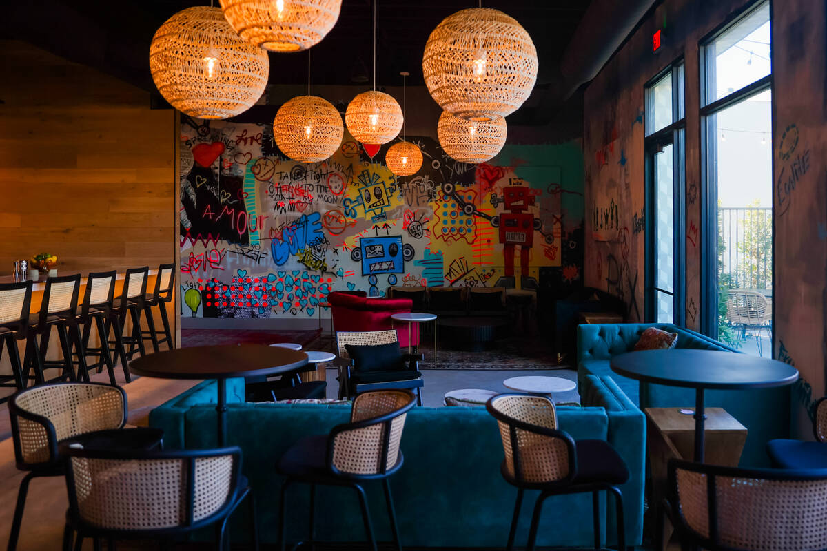 The inside of Petite Boheme, a new bar by chef James Trees, is seen on Dec. 18, 2024, in Las Ve ...