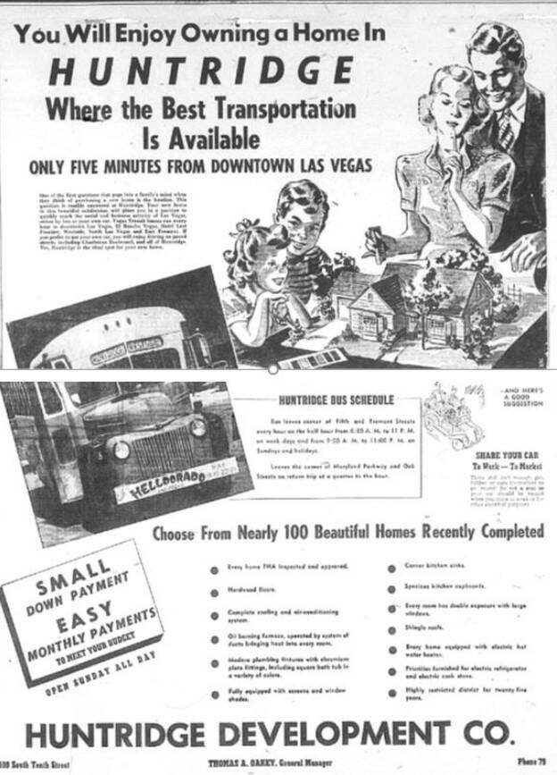 An ad from Las Vegas Evening Review Journal on June 16, 1944. (Submitted)