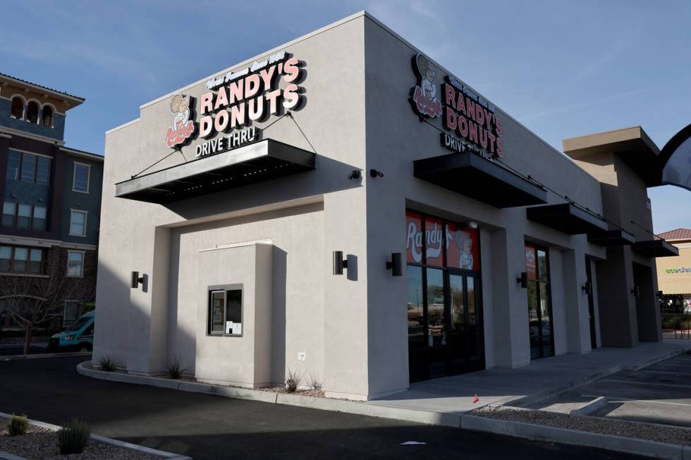 Randy’s Donuts at 5215 S. Fort Apache Road in Las Vegas is shown Thursday Dec. 19, 2024. ...