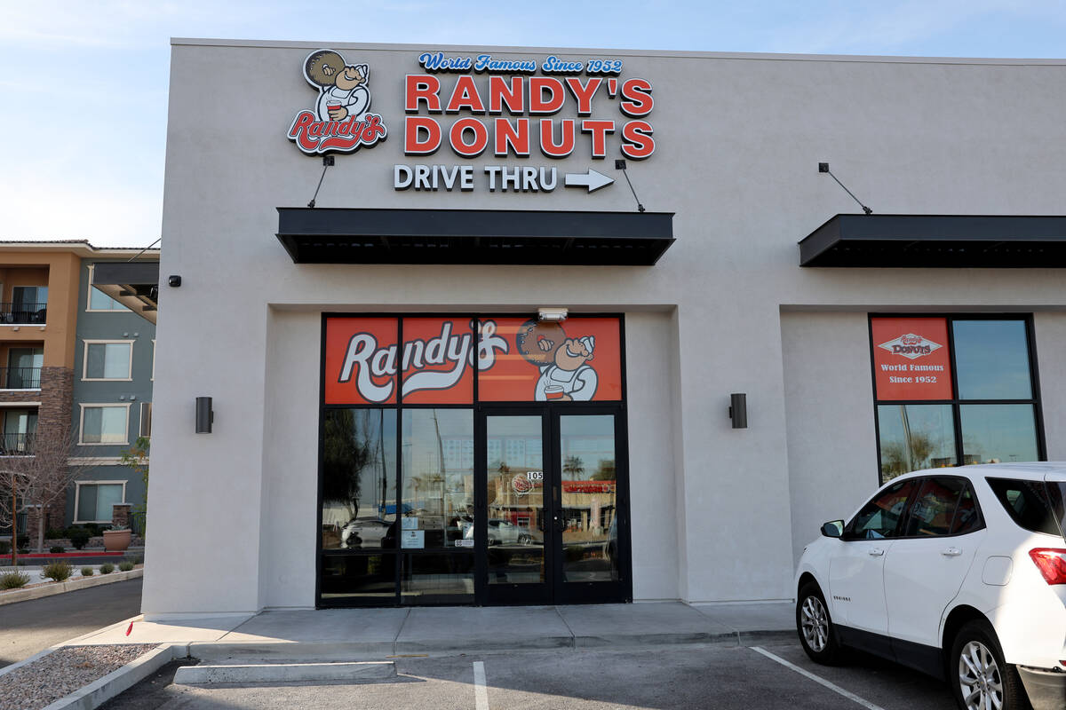 Randy’s Donuts at 5215 S. Fort Apache Road in Las Vegas is shown Thursday Dec. 19, 2024. ...