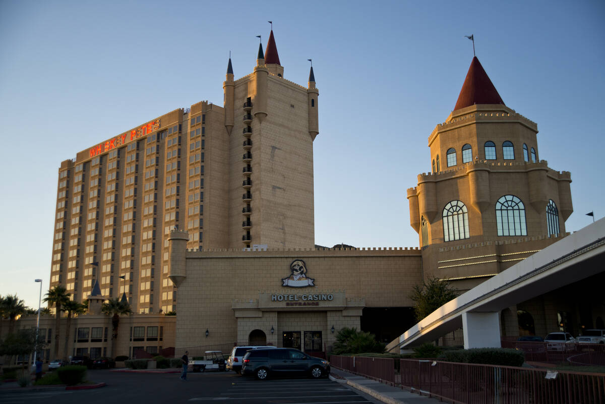 Whiskey Pete's hotel-casino in Primm is seen at sunset on Friday, Nov. 4, 2016. (Las Vegas Rev ...