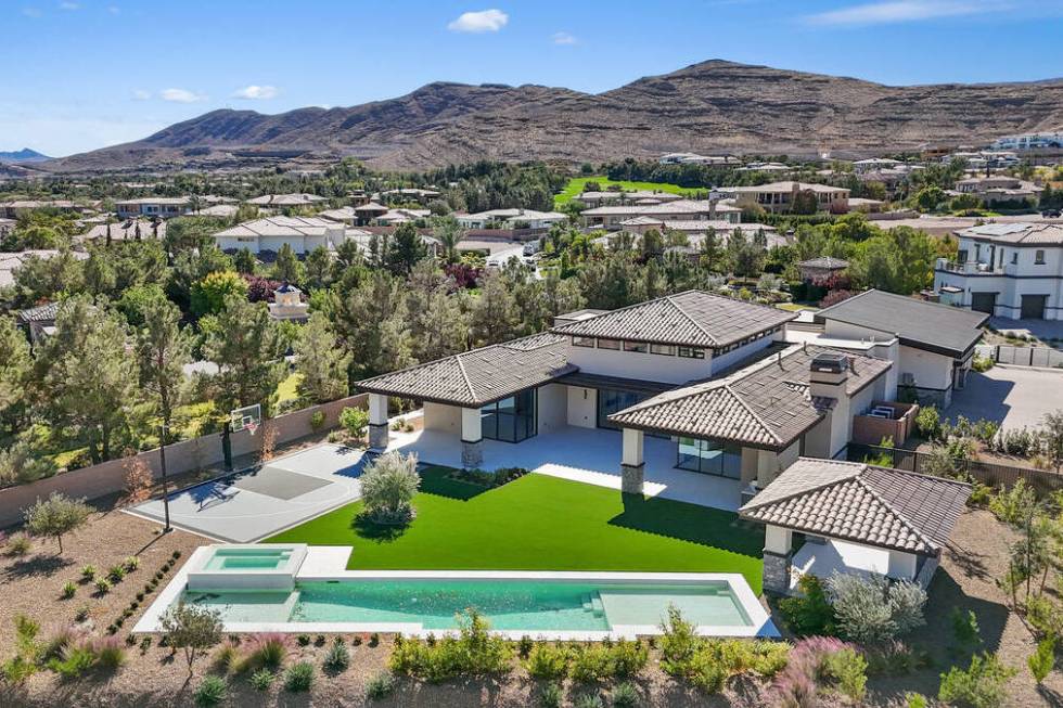 Former Raiders player Josh Jacobs house at Augusta Canyon at Southern Highlands Golf Club. (Day ...