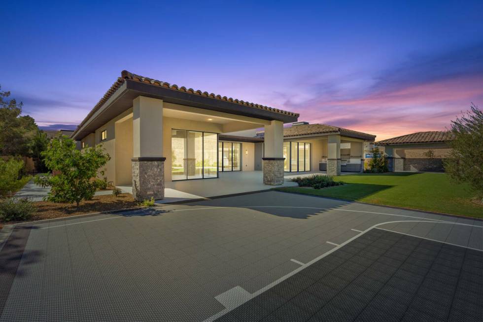 Raiders player Josh Jacobs has his house at Augusta Canyon at Southern Highlands Golf Club on t ...