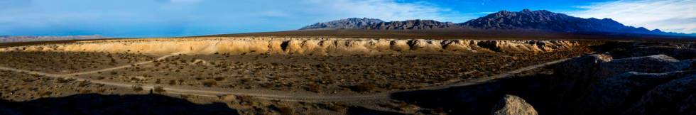 A panoramic of the Tule Springs Fossil Beds National Monument, one of the locations for possibl ...