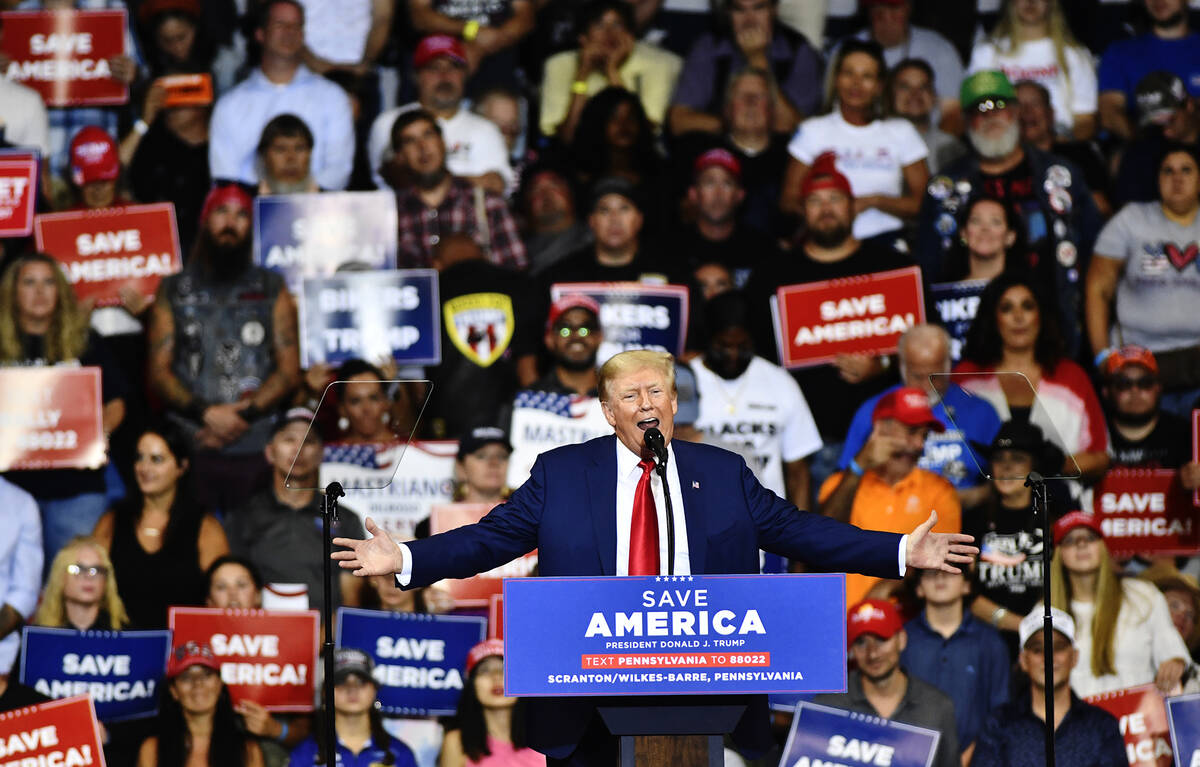 Donald Trump. (Sean McKeag/The Citizens' Voice via AP)