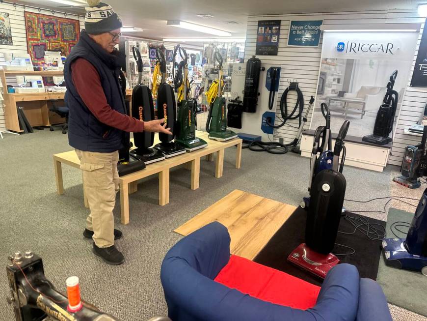 George Katsilometes selects a new vacuum at Jones Sew & Vac in Pocatello, Idaho, on Monday, Dec ...