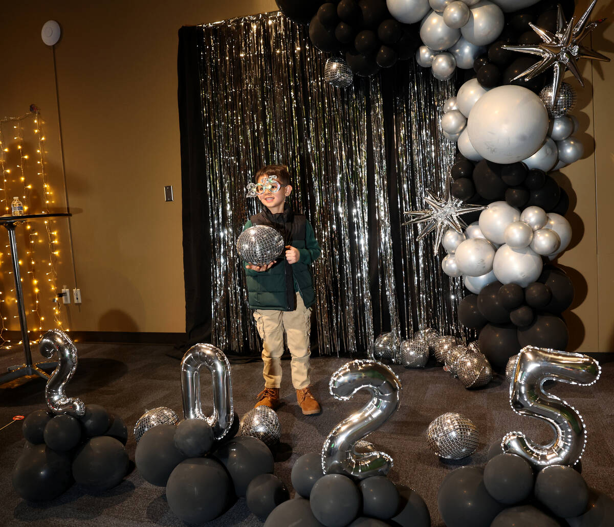 Nelchael LaBrake, 6, poses during “Noon Year’s Eve” celebration at Discove ...