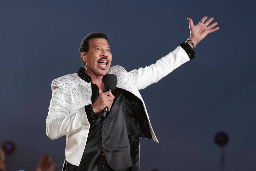 US singer Lionel Richie performs during a concert at Windsor Castle in Windsor, England, Sunday ...