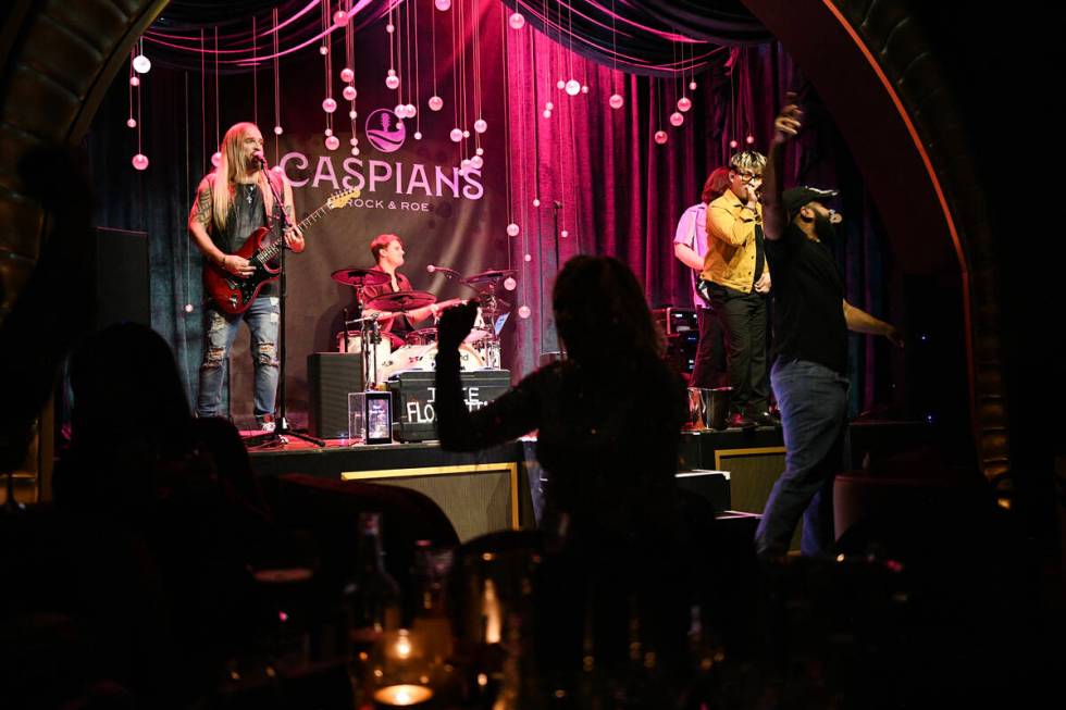 Indie Florentino performs at Caspian’s in Caesars Palace Tuesday, December 31, 2024, in ...