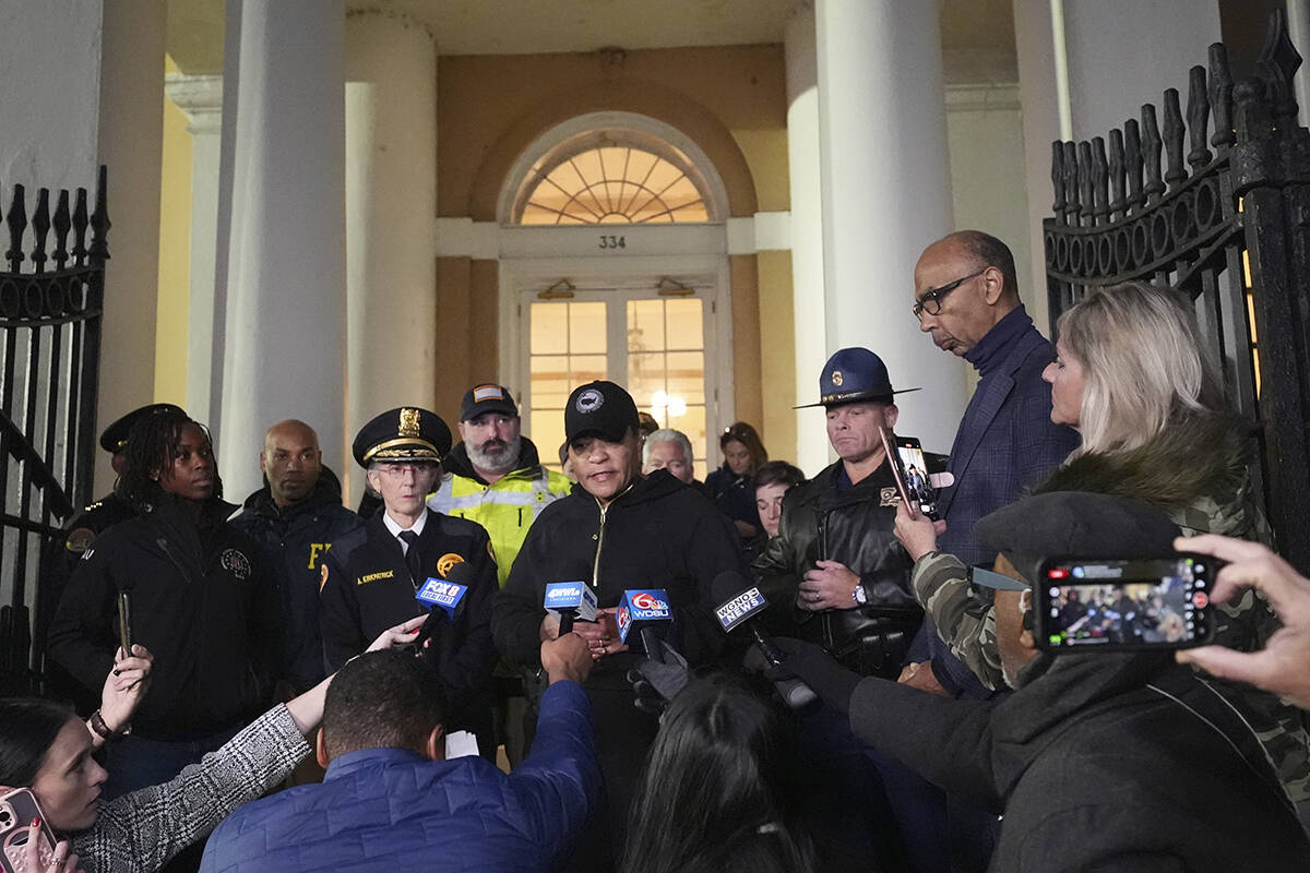 New Orleans mayor LaToya Cantrell makes a statement after a vehicle drove into a crowd on New O ...