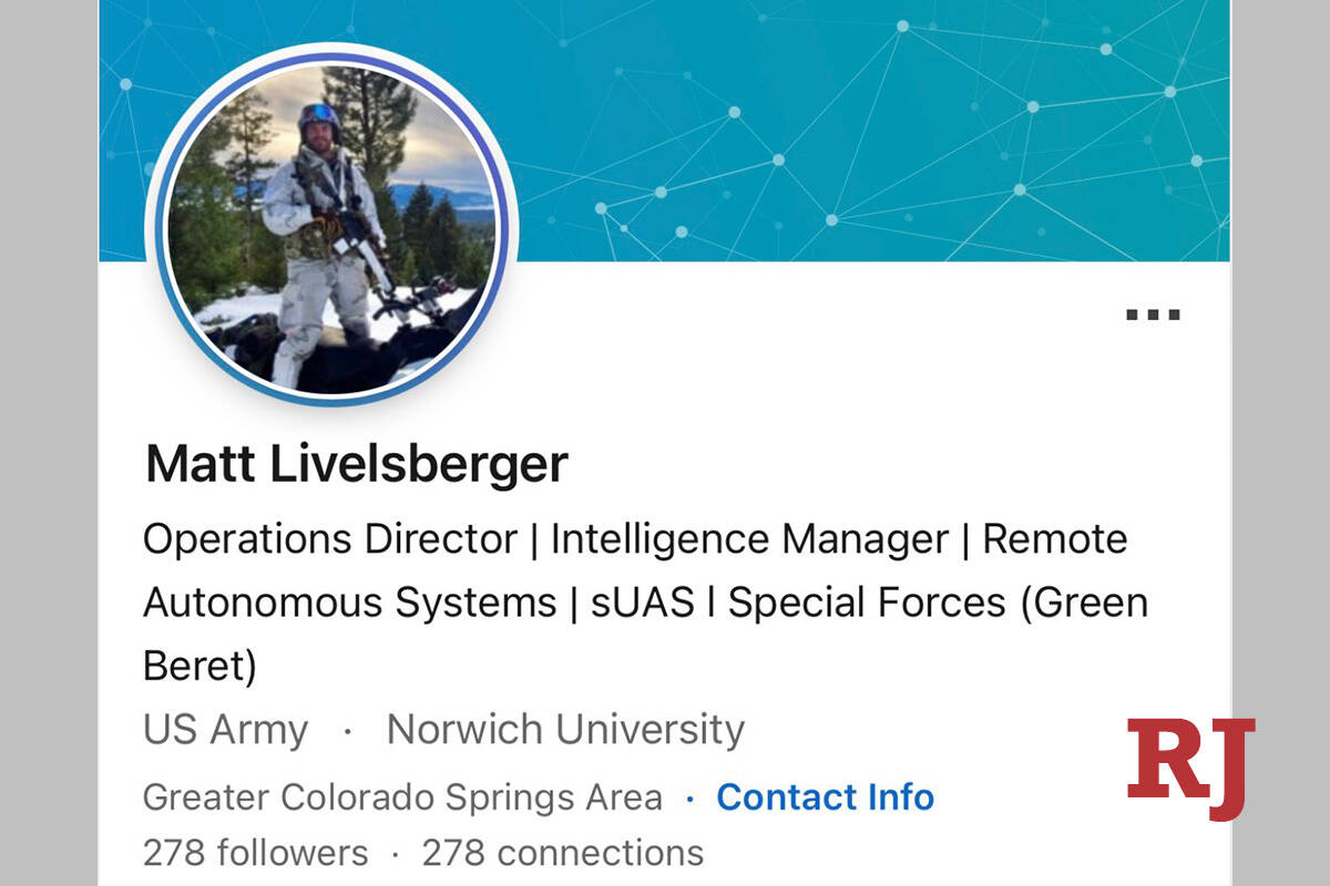 A screenshot shows the LinkedIn page of Matt Livelsberger. (LinkedIn)