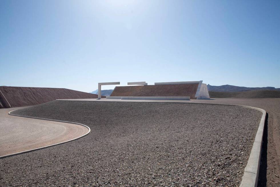 This is an undated photo of a portion of “City,” the land art sculpture by Michae ...