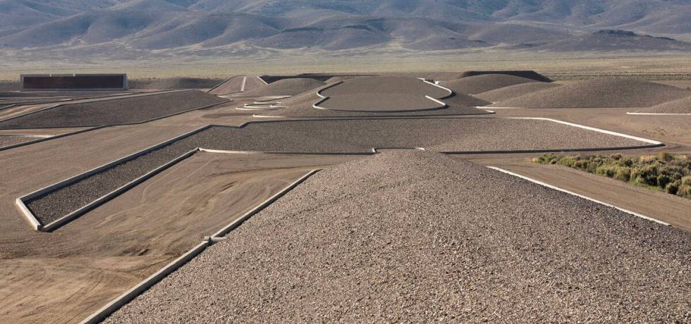 This is an undated photo of a portion of “City,” the land art sculpture by Michae ...