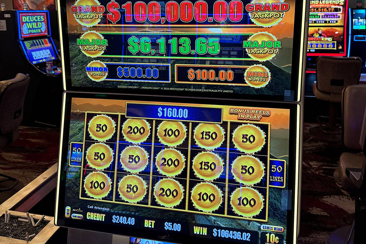 A slots player won $106,437 on Dragon Cash on Wednesday, Jan. 1, 2025, at Suncoast casino in La ...