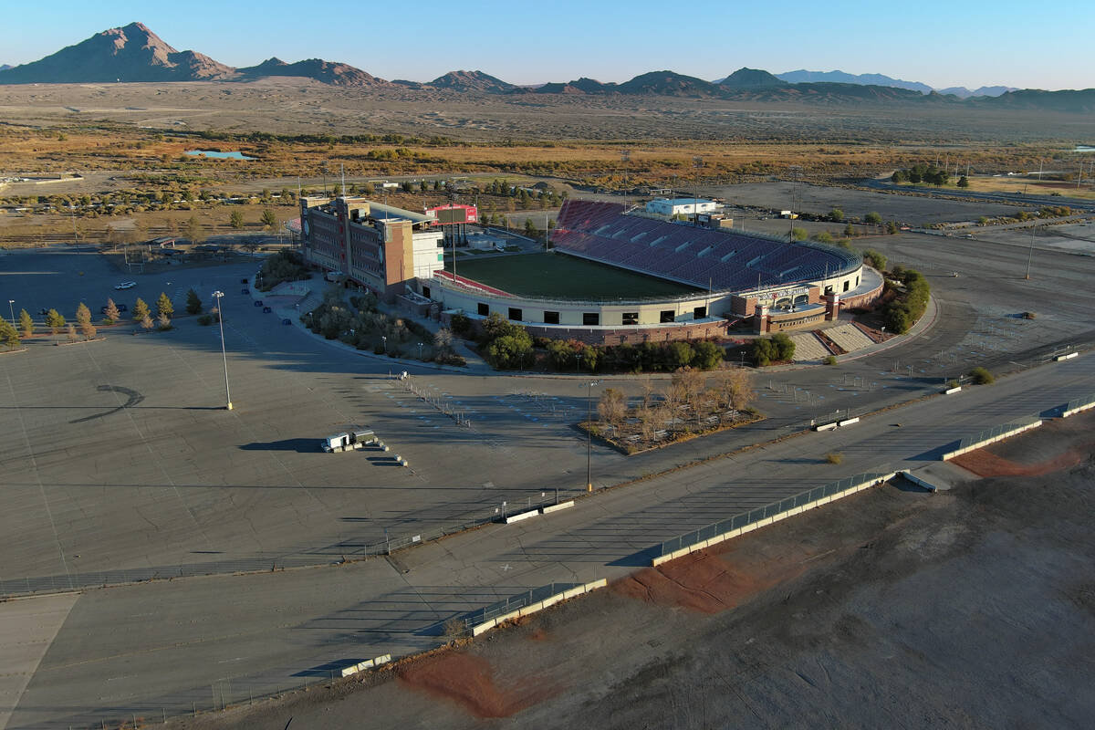 An aerial view of Sam Boyd Stadium on Dec. 4, 2024, in Las Vegas. (Sam Morris/Las Vegas Review- ...