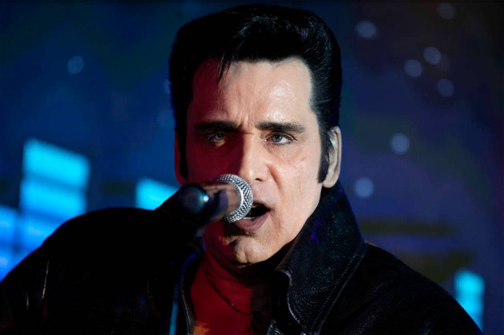 Vegas Elvis Tribute Artist Steve Connolly performs during his "Spirit Of The King" sh ...