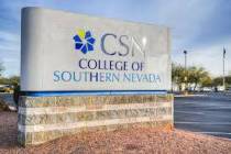 FILE - College of Southern Nevada sign. (CSN)