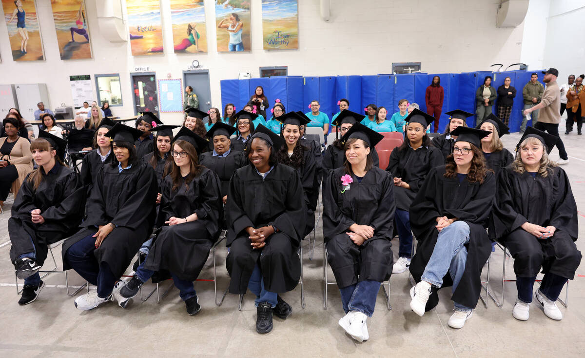 Inmates at Florence McClure Women’s Correctional Center listen to a speaker before recei ...