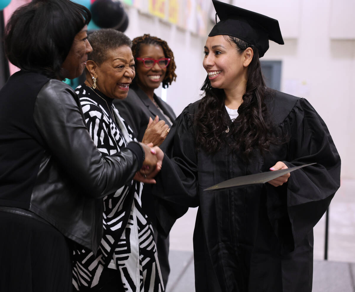 Maira Sepulveda, an inmate at Florence McClure Women’s Correctional Center, receives her cosm ...