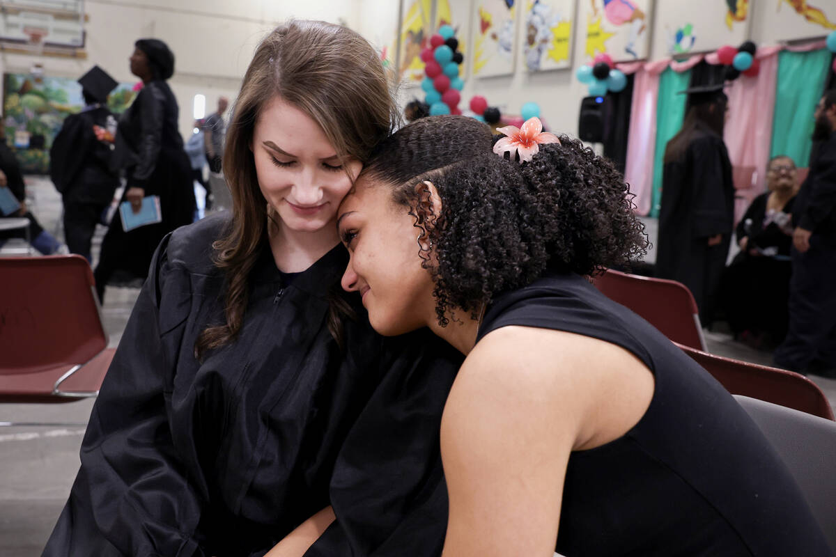 Melanie Costantini, an inmates at Florence McClure Women’s Correctional Center, cries wi ...