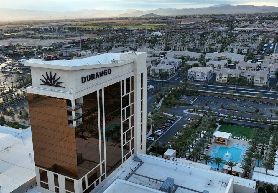 An aerial view of Durango hotel-casino, on Tuesday, Jan 7, 2025, in Las Vegas. (Bizuayehu Tesfa ...