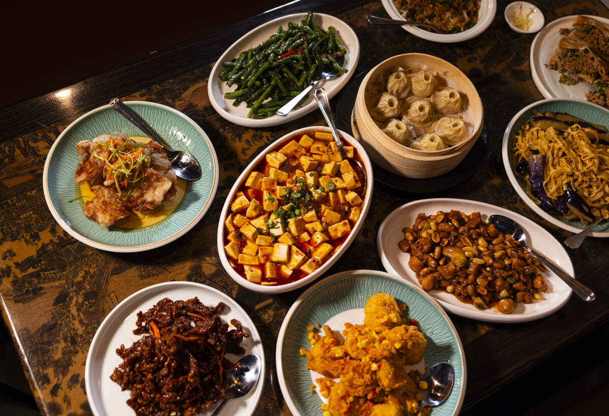 A variety of dishes are seen at China Mama's location off Jones Boulevard near Spring Mountain ...