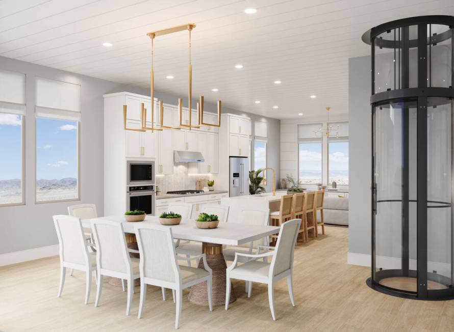 The townhomes will come with the option of a private elevator. Photo: Toll Brothers