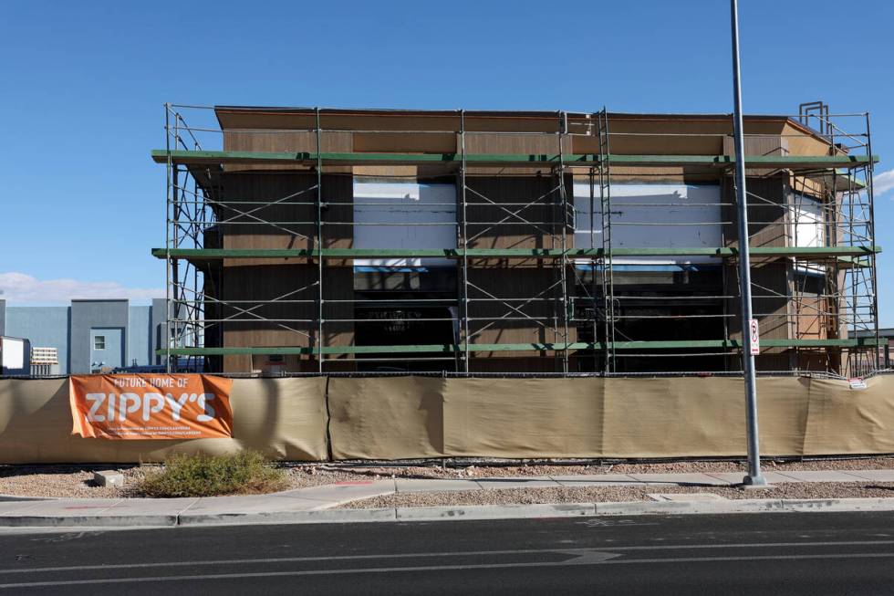 Zippy’s restaurant is shown under construction at 4590 S. Hualapai Way in Las Vegas Thur ...