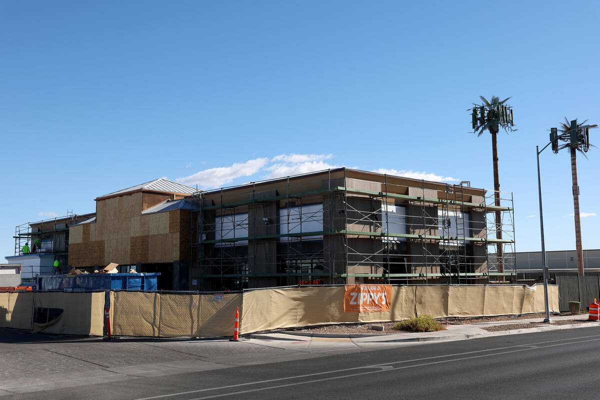 Zippy’s restaurant is shown under construction at 4590 S. Hualapai Way in Las Vegas Thur ...