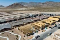 Construction is underway for a new housing development in the northwest portion of Las Vegas ne ...